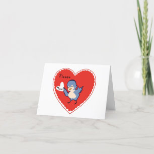 Sei mein Herz Valentine Vintag Dankeskarte
