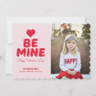 Sei mein Herzballon Letter Foto Valentine Card Feiertagskarte