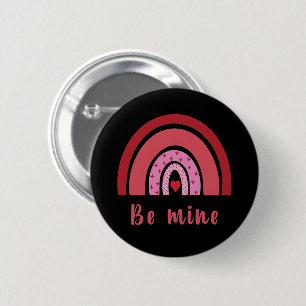 Sei Mein Regenbogen-Herz Valentinstag Ich Liebe Di Button