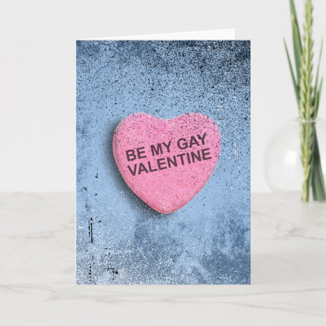 Sei mein Schwulenvalentin Feiertagskarte (Vorderseite)