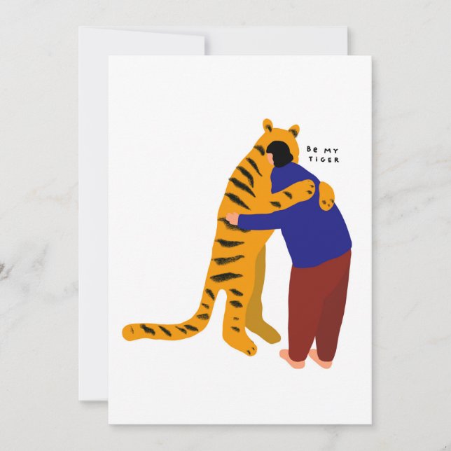 Sei mein Tiger Einladung (Vorderseite)