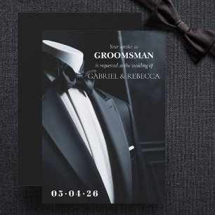 Sei mein Trauzeuge Anfragen schwarze Hochzeit  Einladung