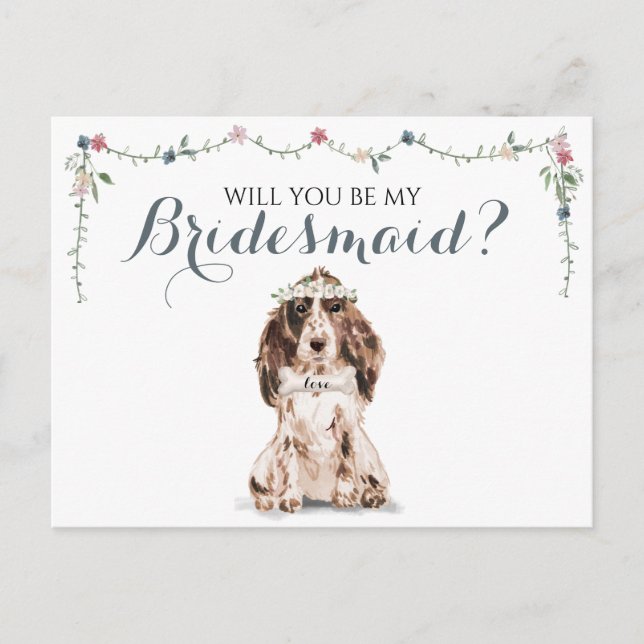 Sei mein überhängender Cocker Spaniel Dog Einladungspostkarte (Vorderseite)