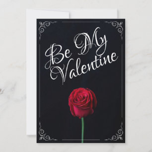 Sei mein Valentin - Dunkle rote Rose