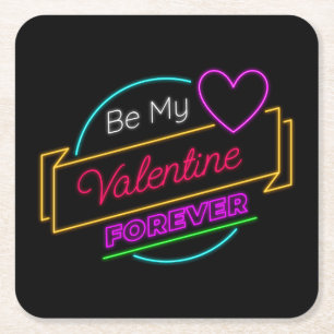 Sei mein Valentin für immer-83419 Rechteckiger Pappuntersetzer