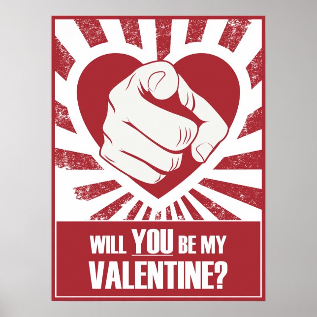 Sei-mein-Valentin-Plakat Poster (Vorne)