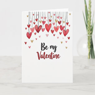Sei-mein-Valentin-Wasserfarbenkarte Karte