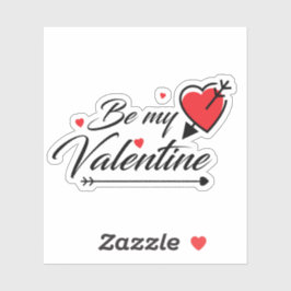 Sei mein Valentinaufkleber Aufkleber