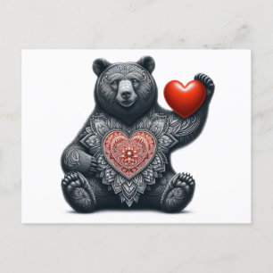 Sei mein Valentinbär Postkarte