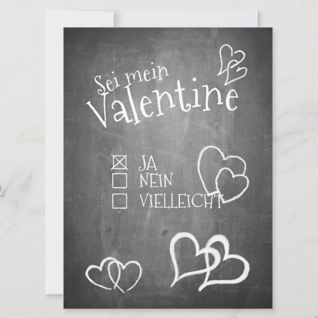 Sei mein Valentine (Vorderseite)