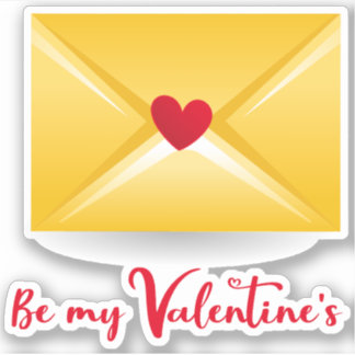 Sei mein Valentine Aufkleber