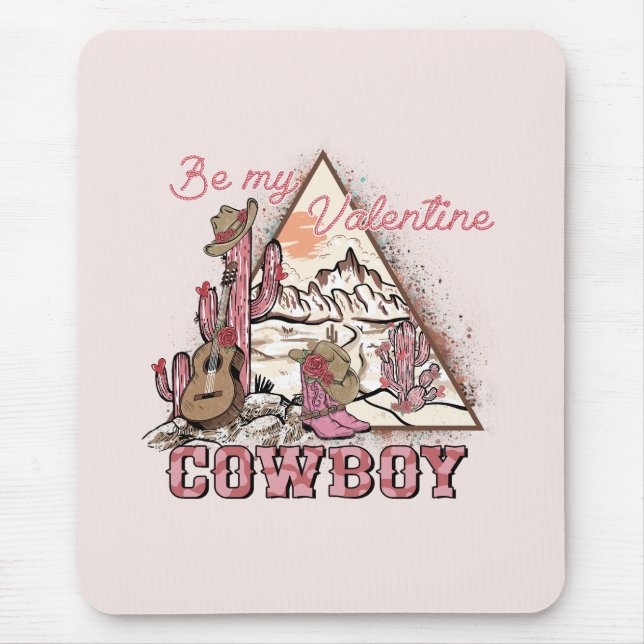 Sei mein Valentine Cowboy Mousepad (Vorne)