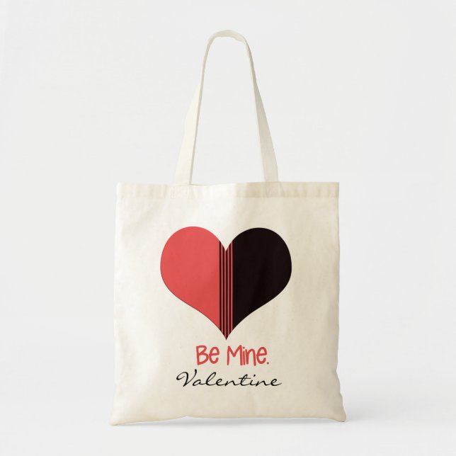 Sei mein Valentine Custom Red Strike Heart Tragetasche (Vorne)