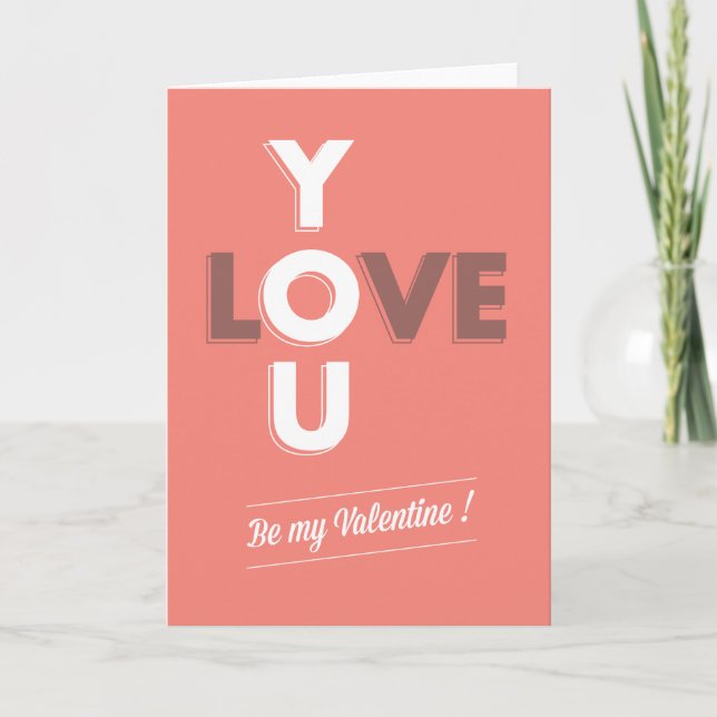 Sei mein Valentine Feiertagskarte (Vorderseite)