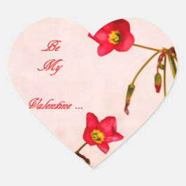 Sei mein Valentine Herz-Aufkleber