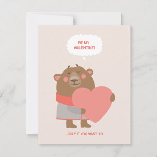 Sei mein Valentine... Kein Druck! Karte