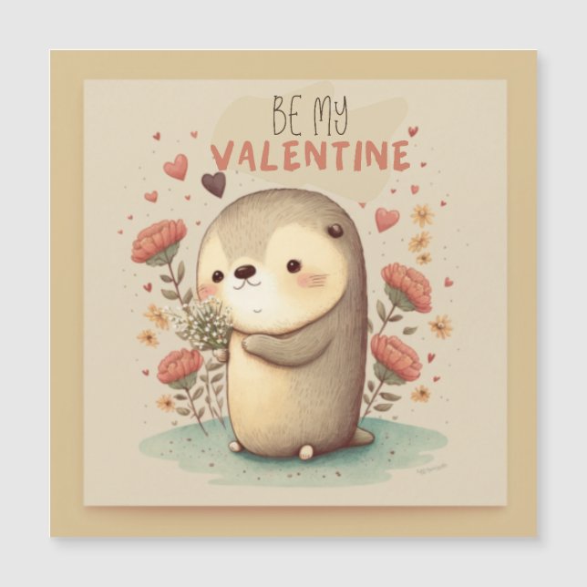 Sei mein Valentine Magneteinladung (Vorderseite)