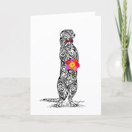Sei mein Valentine Meerkat Dankeskarte