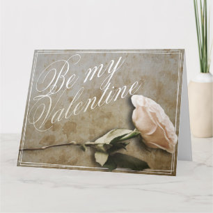 Sei mein Valentine mit Rose Karte