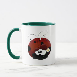 Sei mein Valentine Niedlich Red Ladybug Cartoon Tasse
