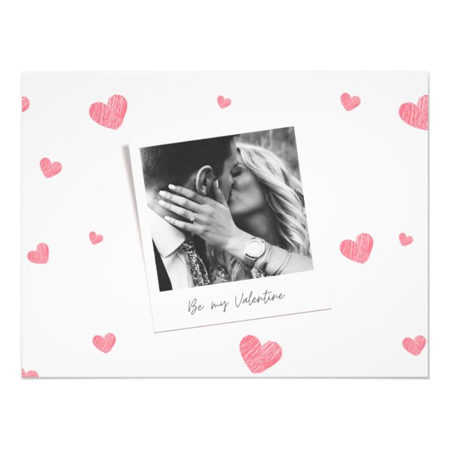 Sei mein Valentine | personalisiertes Foto | Rotes (Vorne)