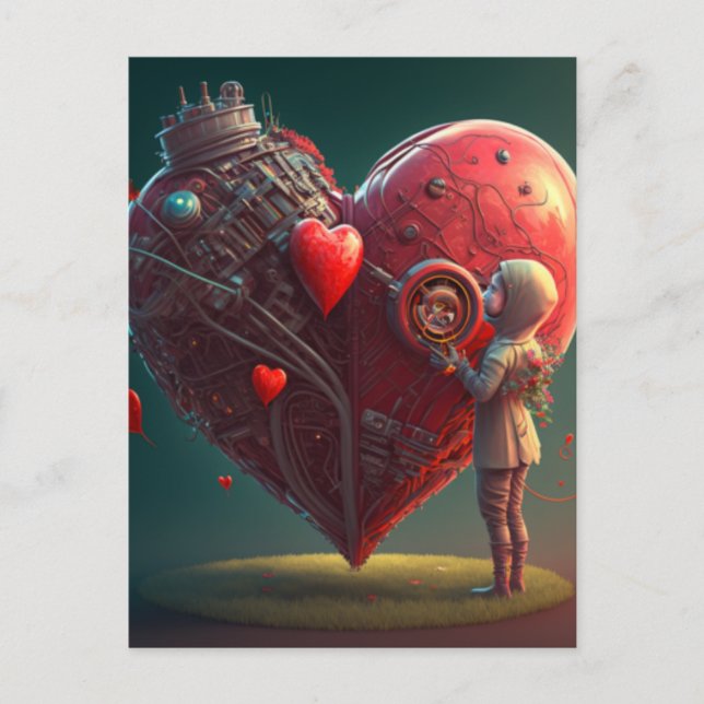Sei mein Valentine Postkarte (Vorderseite)