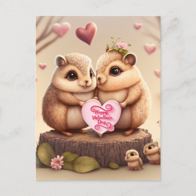 Sei mein Valentine Postkarte (Vorderseite)