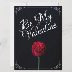 Sei mein Valentine - Rote Rose dunkel