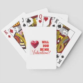 Sei mein Valentine Spielkarten