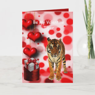 Sei mein Valentine Tiger Feiertagskarte