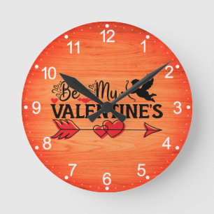 Sei mein Valentiner Runde Wanduhr