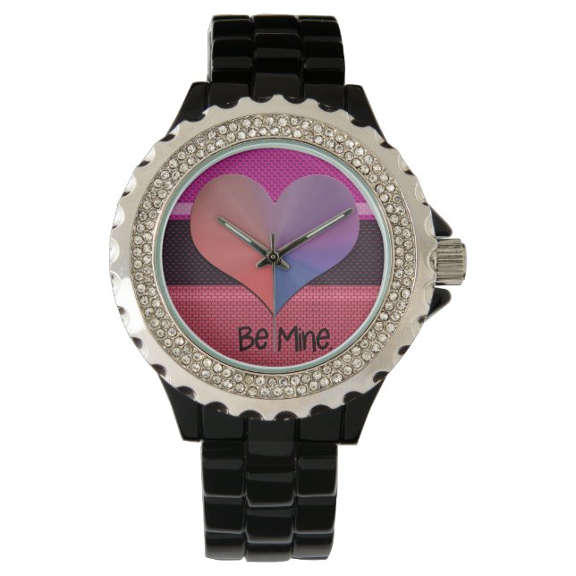 Sei mein Valentinherz Armbanduhr (Vorderseite)
