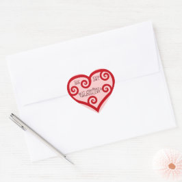 Sei mein Valentinherz Herz-Aufkleber