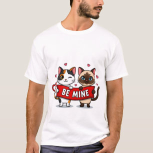 SEI MEIN Valentins-Katzen Süße Kätzchen mit Lieb T-Shirt