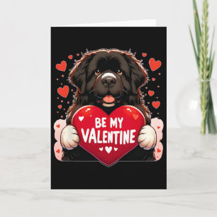 Sei mein Valentins-Newfie-Hund-Herz Karte