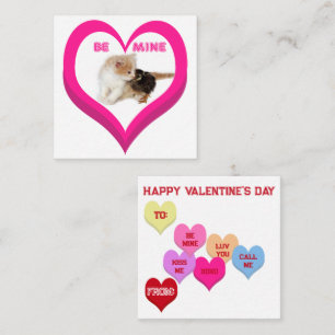 SEI MEIN Valentins-Tierchen Konversations-Herzen Mitteilungskarte