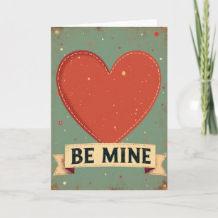 Sei mein Valentins Vintage-Karte Karte