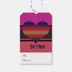 Sei mein Valentinsregenbogenherz Geschenkanhänger