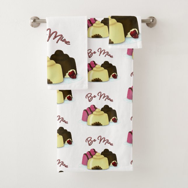 Sei mein Valentinstag Candy Badhandtuch Set (Insitu)