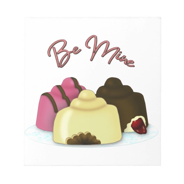 Sei mein Valentinstag Candy Notizblock (Vorderseite)