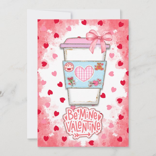 Sei mein Valentinstag Einladung (Vorderseite)