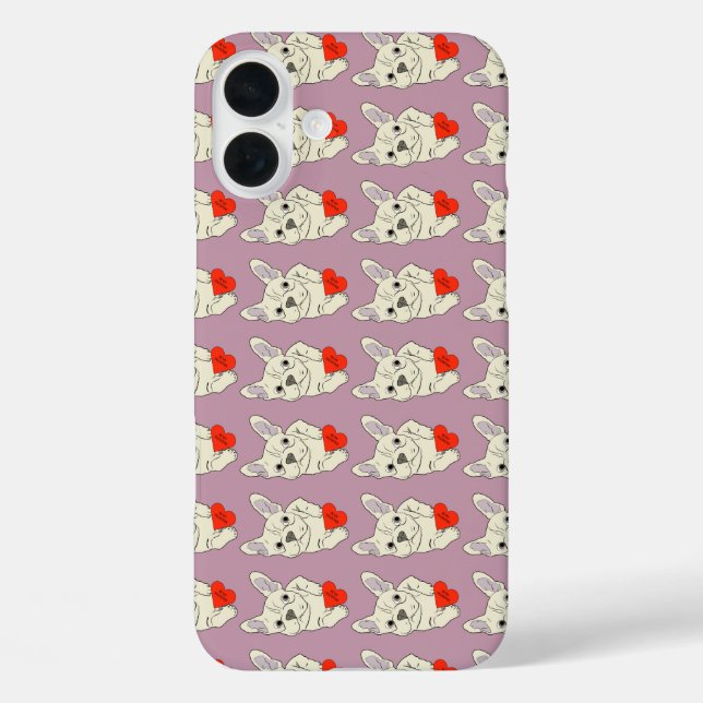 Sei mein Valentinstag, Hund iPhone 16 Plus Hülle (Rückseite)