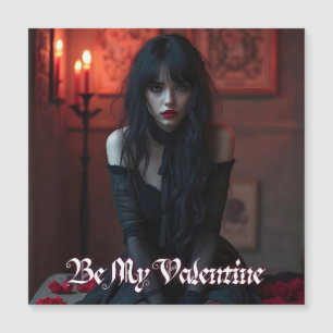 Sei mein Valentinstag in dunkler Romantik Magnetkarte
