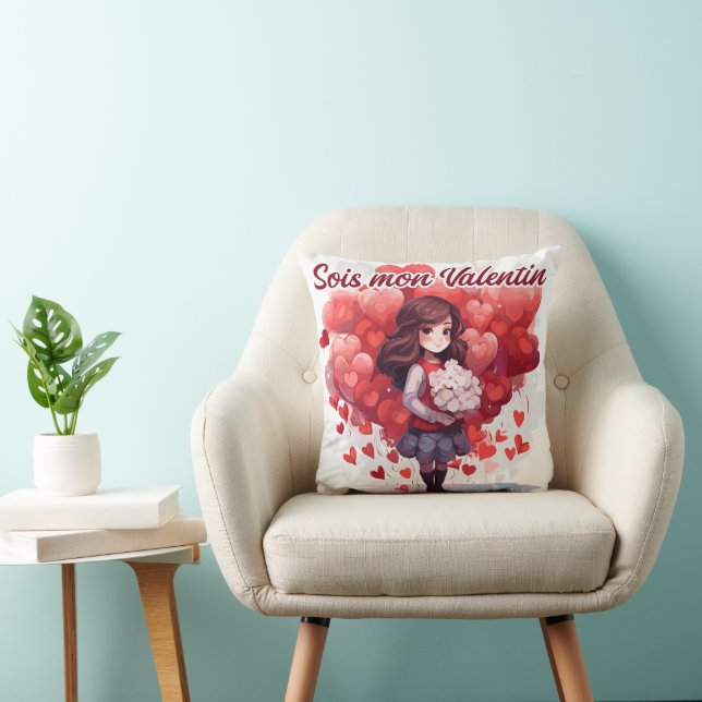 Sei mein Valentinstag Kissen (Stuhl )
