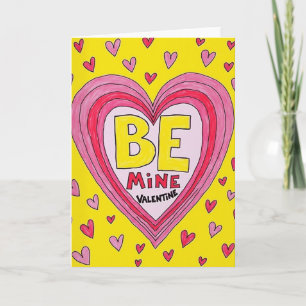 Sei mein Valentinstag-Liebesherz-Karte Karte