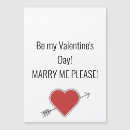 Sei mein Valentinstag! MARRY MIR BITTE! Magnetkarte