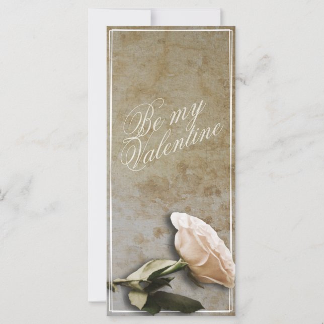 Sei mein Valentinstag mit Rose (Vorderseite)