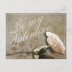 Sei mein Valentinstag mit Rose Postkarte