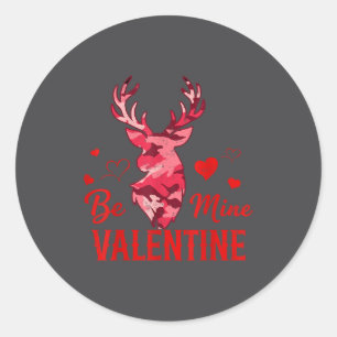Sei mein Valentinstag Nk Camo Bock Hirschjagd Vale Runder Aufkleber