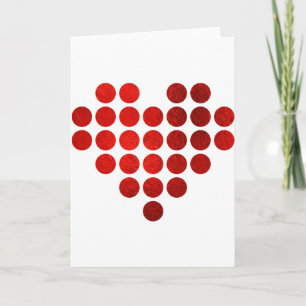 Sei mein Valentinstag Roter falscher Goldfolie-Pun Karte